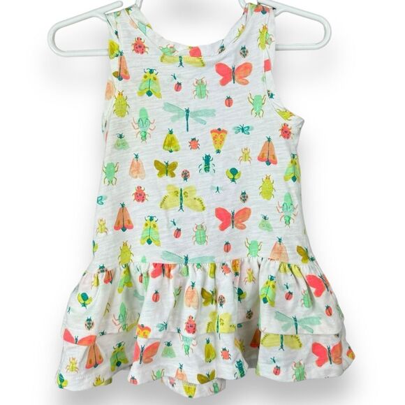 Girls 12M Dress Bundle Lot Carters Boho Floral Embroidered Sleeveless Polka Dot - Picture 10 of 12